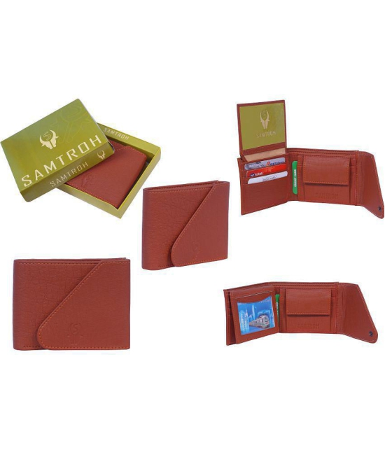 samtroh - PU TAN Mens Regular Wallet ( Pack of 1 ) - Tan