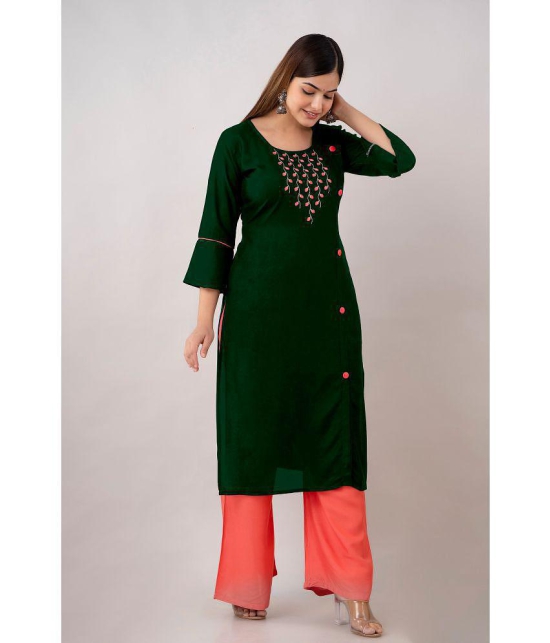 Kapadia - Green Straight Rayon Womens Stitched Salwar Suit ( Pack of 1 ) - None