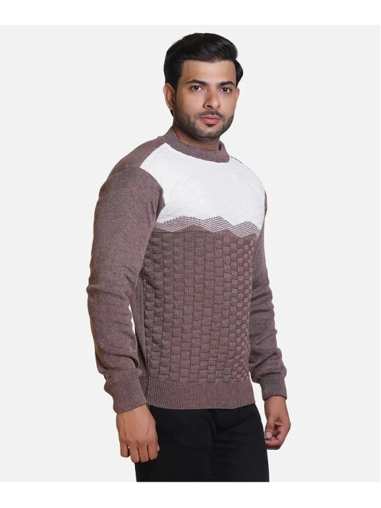 HeteShe Cotton Round Neck Mens Full Sleeves Pullover Sweater - Dark Grey ( Pack of 1 ) - None