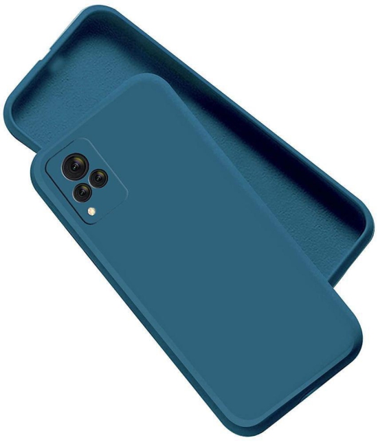 Case Vault Covers - Plain Cases Compatible For Silicon Vivo V21 5G ( Pack of 1 ) - Blue