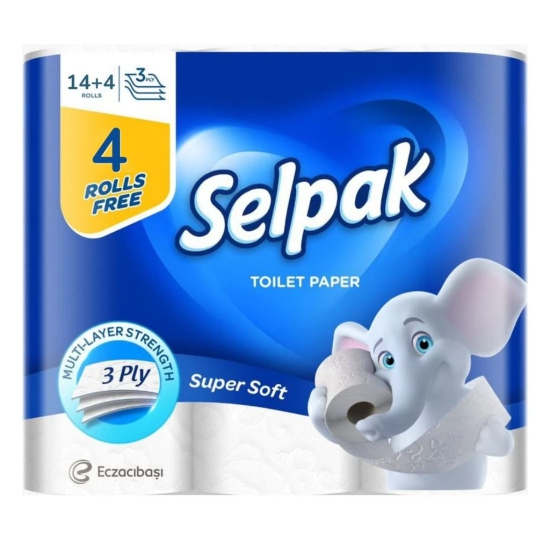 Selpak Toilet Paper 18 rolls (14 + 4 free)