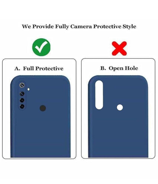 Case Vault Covers Plain Cases Compatible For Silicon Realme 5i ( Pack of 1 ) - Blue