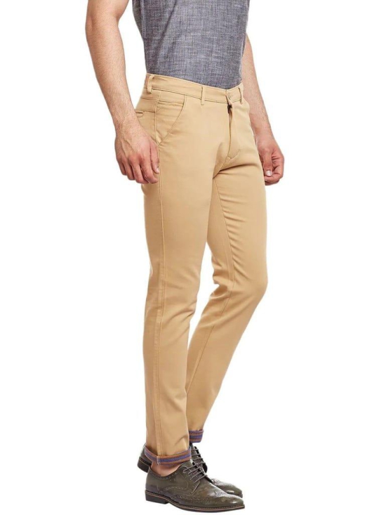 Rodamo  Men Khaki Slim Fit Trousers