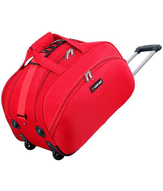 AXEN BAGS - Red Polyester Duffle Trolley - Onesize