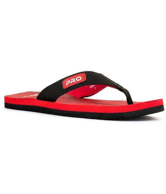 Khadims - Red Mens Thong Flip Flop - None