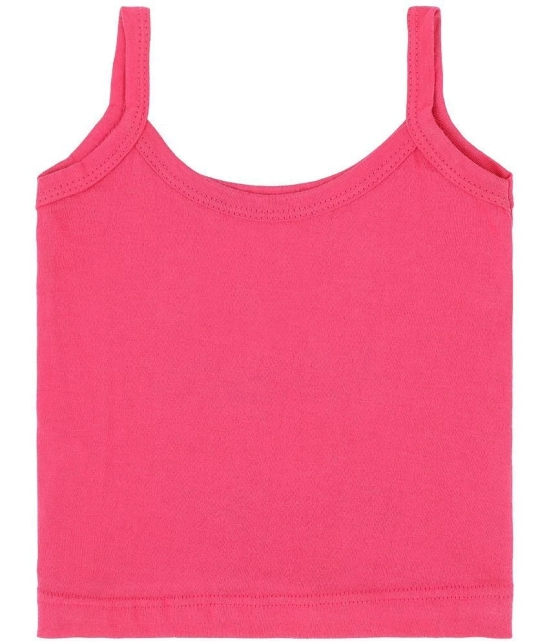 GIRLS VEST DORI NECK SLEEVELESS SOLID ASSORTED PACK OF 6 - None