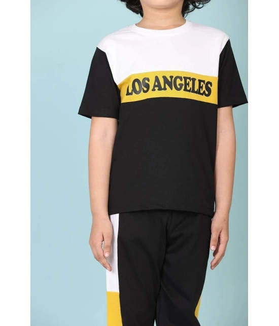 Rydho - Yellow Cotton Boys T-Shirt & Trackpants ( Pack of 1 ) - None