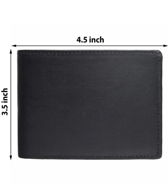 Loopa - Black Leather Mens Regular Wallet ( Pack of 1 ) - Black