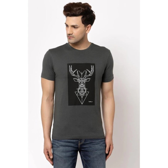 RedTape Space Grey Graphic Print Pure Cotton Men's T-Shirt