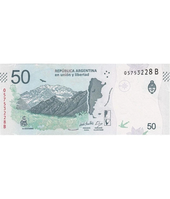 Argentina 50 Pesos Top Grade Beautiful Gem UNC Banknote