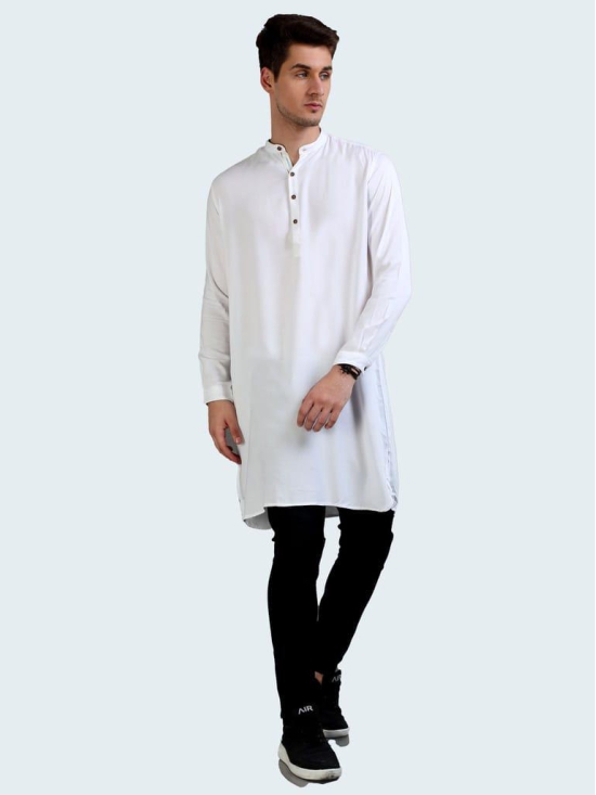 Frost White Mens Long Kurta