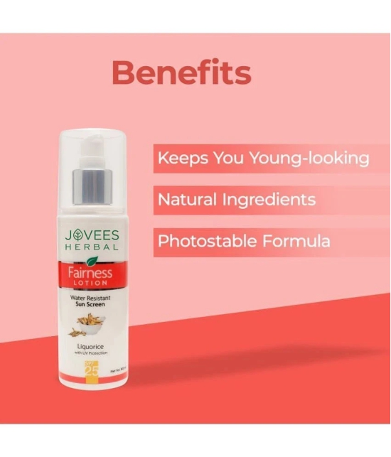 Jovees Herbal Sunscreen Fairness SPF 25 Lotion For Oily & Sensitive Skin 100ml (Pack of 2)