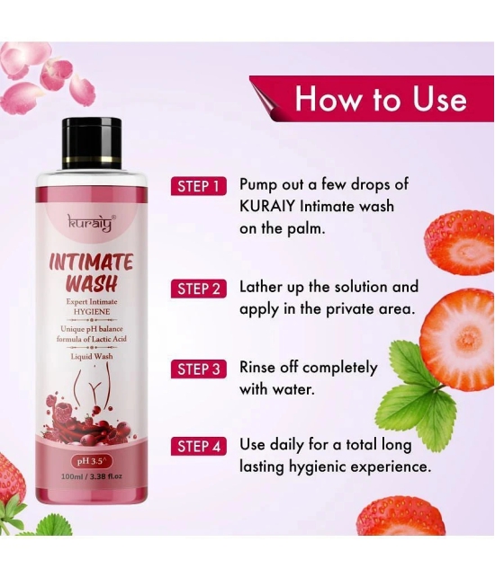 KURAIY Intimate Hygiene Wash with Germ and Odor Protection pH Balanced, 100ML