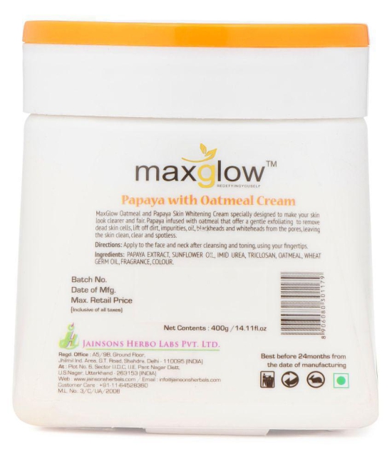 MaxGlow PAPAYA WITH OATMEAL CREAM Day Cream 400 gm