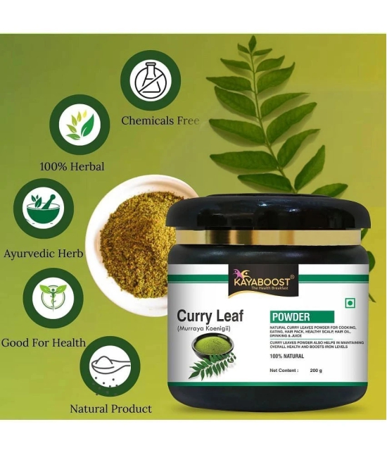 KAYABOOST Curry Leaves Powder for Hair Growth, Eating, Food, Pack of 2 (400 g)