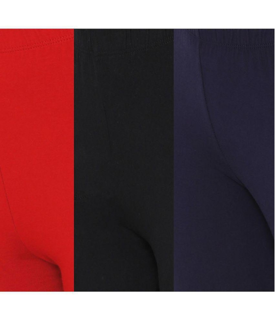 Outflits Cotton Leggings - Pack of 3 - M