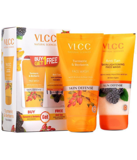 VLCC Turmeric & Berberis Face Wash, 300 ml, Anti Tan & Skin Brightening facewash