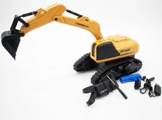 Gesture Induction Excavator xpower with Mechanical arm Upward, 360 Work Rotation, Gesture Sensing,Watch Remote Control