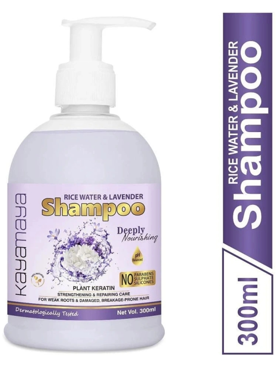 Rice Water Shampoo with Rice Water, Rice Keratin & Lavender Oil for Weak Roots & Damaged Hair