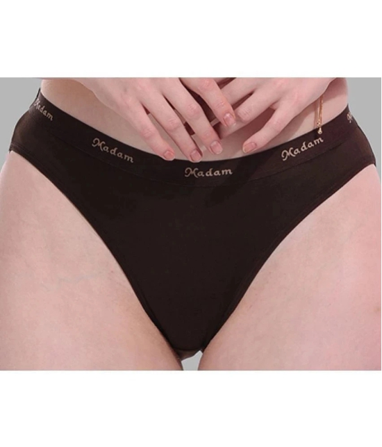 Madam Brown Cotton Lycra Solid Womens Hipster ( Pack of 1 ) - None