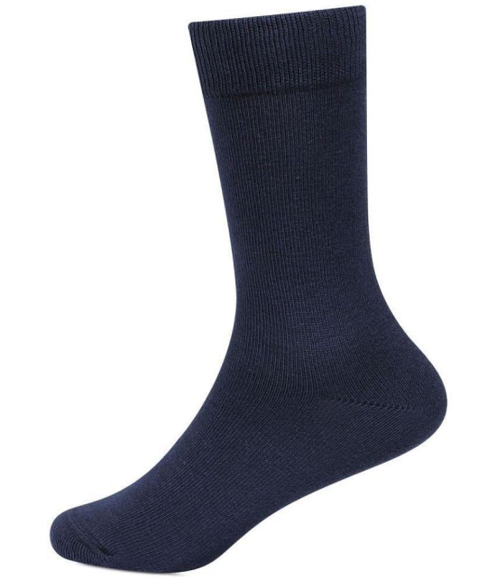 Bonjour - Cotton Blend Navy Boy''s School Socks ( Pack of 5 ) - 11-12Years