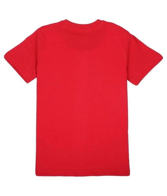 Proteens Boys Red Printed Round Neck T-Shirts Pack of 1 - None