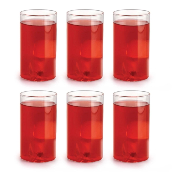 Roma Borosilicate Glass Tumblers, Set of 6 Clear 350ml