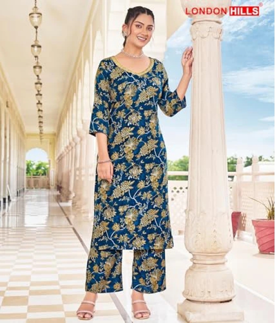 London Hills Women Printed Kurta with Pant || Salwar Suit Set for Women || Women Kurta Set || Plazo Kurti Set for Women || Kurta Set for Women || Printed Kurti Set || Women Plazo Set Cotton