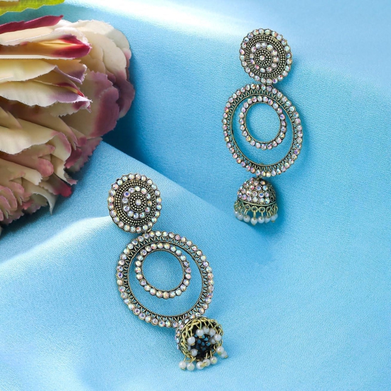 Craftsvilla - Round Pearl And Polki Danglers Earrings Rs. 1650. Buy Earrings  at : http://www.craftsvilla.com/jewellery-jewelry/earrings.html Direct  Product Link: http://www.craftsvilla .com/catalog/product/view/id/285086/s/round-pearl-and-polki-danglers ...