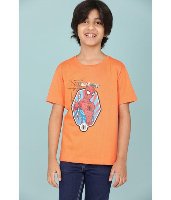 Rydho - Orange Cotton Boy's T-Shirt ( Pack of 1 ) - None