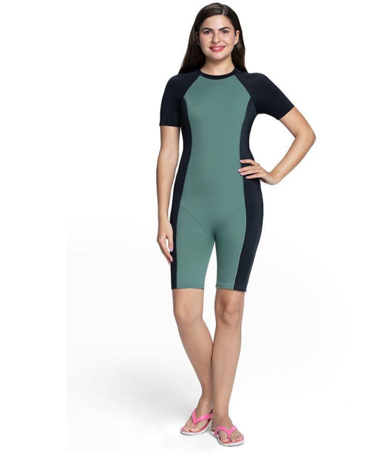 Amante Nylon Green Bodysuits - - None