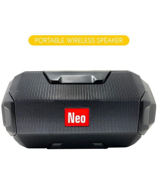 Neo 206 BLACK 5 W Bluetooth Speaker Bluetooth v5.0 with USB,SD card Slot,Call function Playback Time 4 hrs Black - Black