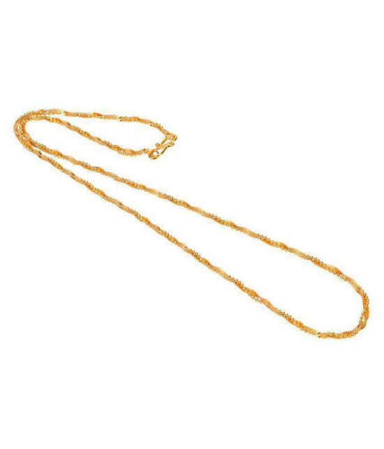 AanyaCentric Gold Plated Golden Alloy Chain Mala for Women and Girls - Golden