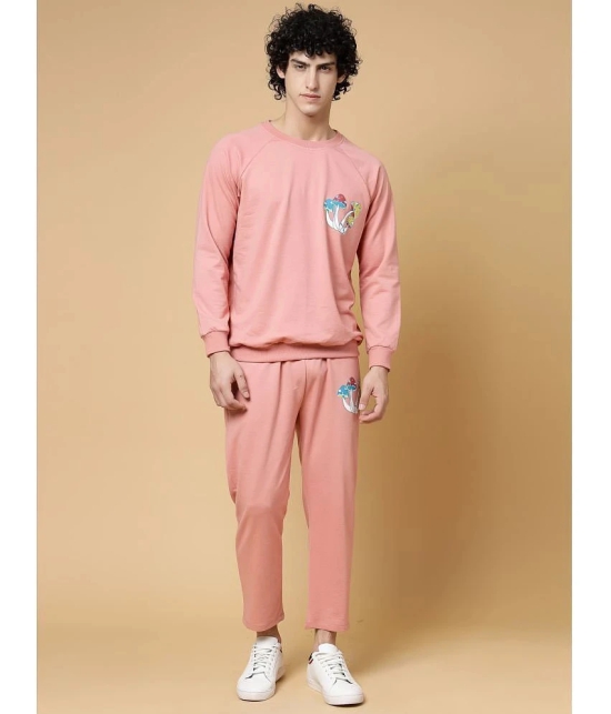 Rigo Peach Cotton Regular Fit Mens Tracksuit ( Pack of 1 ) - None