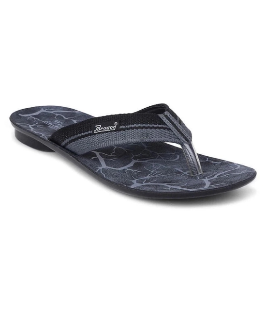 Paragon - Black Fabric Thong Flip Flop - None