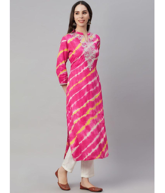 AMIRA'S INDIAN ETHNICWEAR - Pink Straight Polyester Women's Stitched Salwar Suit ( Pack of 1 ) - None