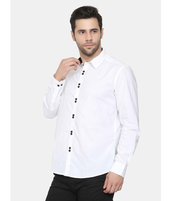 Life Roads - White 100% Cotton Slim Fit Men's Casual Shirt ( Pack of 1 ) - None