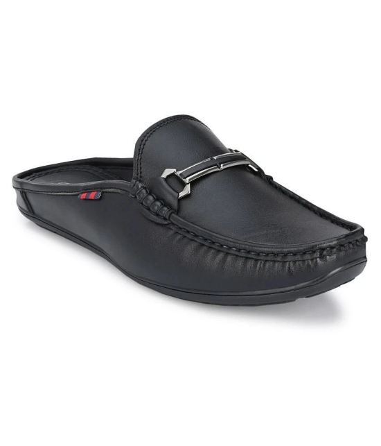 Leeport - Black Mens Slip on loafers - 6