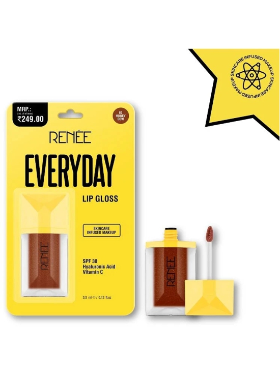 RENEE Everyday Lip gloss 02 Honey Dew, Lightweight & Non-Sticky, Hydrates, Nourishes, 4.5 Ml