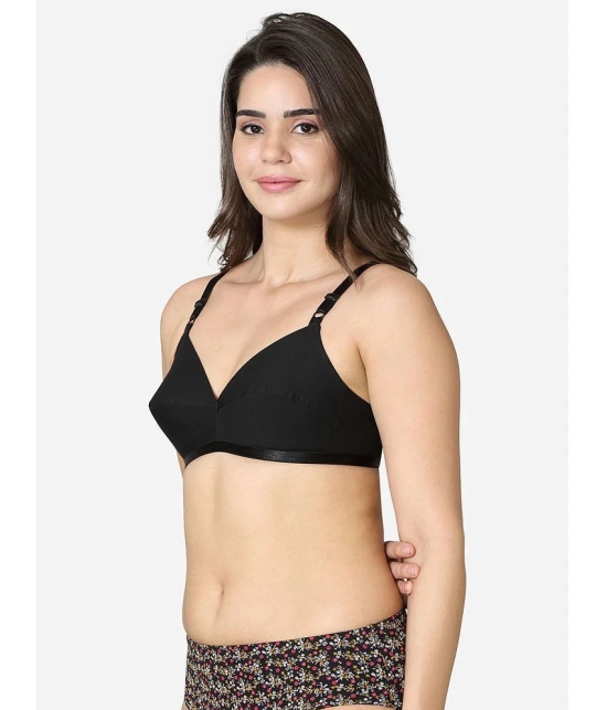 VStar - Black Cotton Non Padded Womens Everyday Bra ( Pack of 1 ) - None