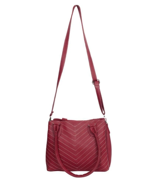 Leather Land - Maroon  Faux Leather Sling Bag - Maroon