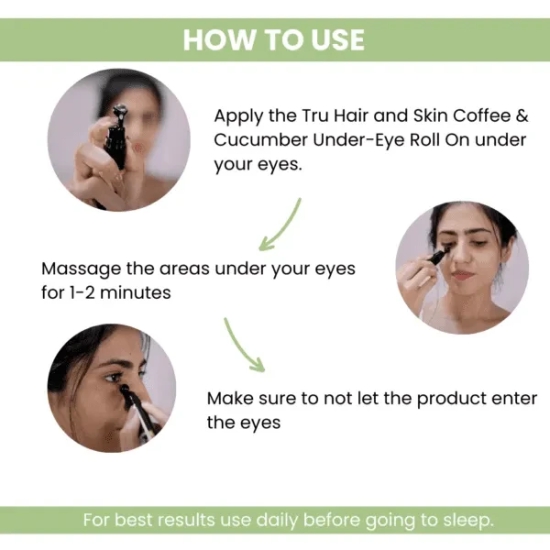 Coffee & Cucumber Under – Eye Roll On With Potato – 10ml | Reduces Dark Circles-Default