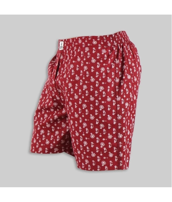 Maroon Cotton Mens Boxer- ( Pack of 1 ) - None