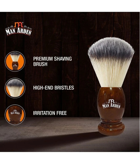 Man Arden Vintage Finish Premium Shaving Brush With Ultra Soft & Absorbent Bristles & Long Handle | Cruelty Free | For A Smooth Shave