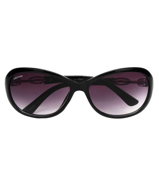 Creature - Black Oval Sunglasses ( Pack of 1 ) - Medium