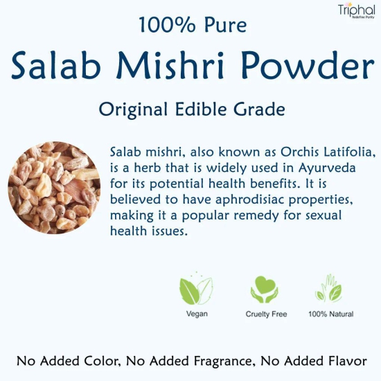 Salab Mishri Powder – Salam Misri Churn – Orchis Latifolia | Original Salap Misri | Triphal