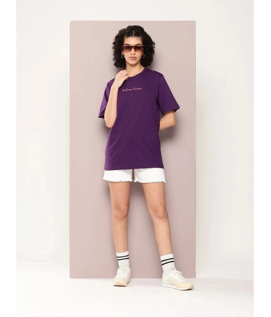 Dillinger Purple Cotton Loose Fit Womens T-Shirt ( Pack of 1 ) - None