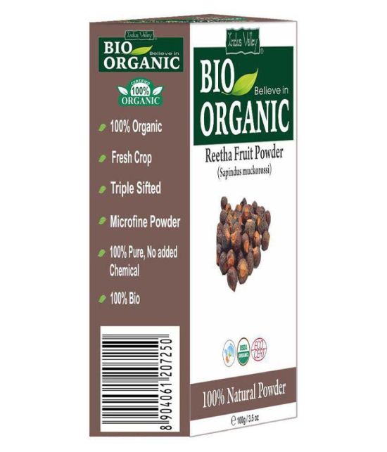 Indus Valley Bio Organic 100% Pure Reetha Powder - Set of 3 (300 g)