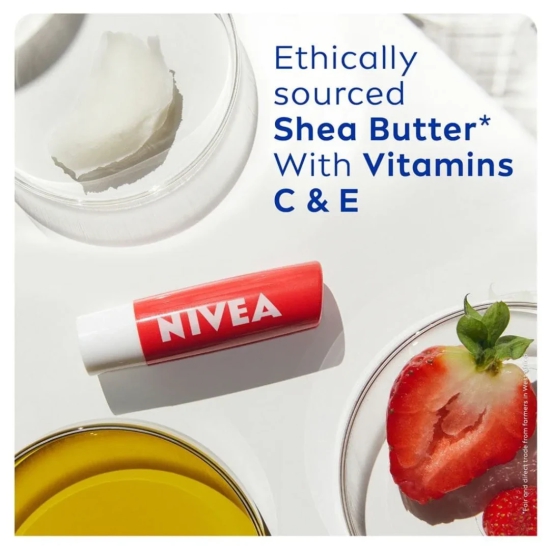 Nivea Strawberry Shine Lip Balm 4.8g | Nourished Lips