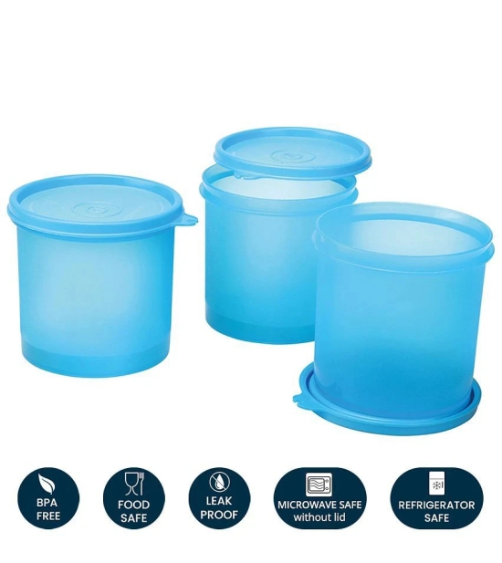 HOMETALES Plastic Multi-Purpose Food Container, 800ml Each, Blue, (3U) - Blue